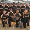 Monroe City Lady Panthers Back row left to right coach baker, Jaycee Johnson, belle Clark, Abigail Smith, Taylor Pfaff, Mackenzie Moss, Carly Youngblood, Adrionna White, Kaelyn Femmuler, Emily Friedank, Lucy Smith, manager Riley, and coach Melissa Chinn Front Row Seniors: Montana’s Masterson, Riley Quinn, Bailee Hays, Shelby Wright. Photo courtesy of Monroe City R-I School District.